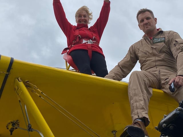 Mags Tapp's wing walk