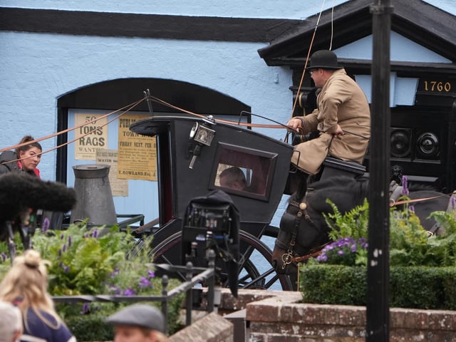 Filming continues in Arundel for Wicked Little Letters, starring Olivia Colman and Jessie Buckley. Photo: Eddie Mitchell