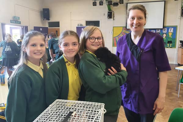 Pupils enjoyed chatting with animal behaviourists at the careers fair