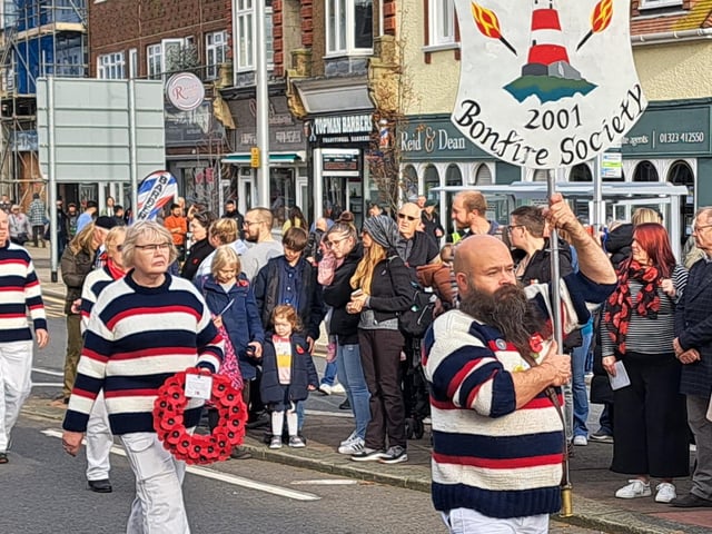 Eastbourne Remembrance service. Picture by Bob Newton