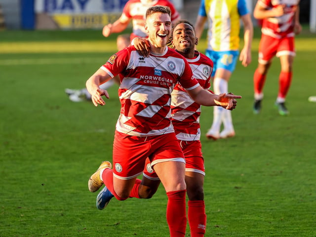Action from Eastbourne Borough's 2-2 draw at Torquay United in National League South