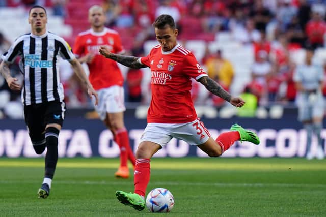 Manchester City are reportedly exploring a move for Benfica defender Álex Grimaldo as a cheaper alternative to Brighton & Hove Albion’s Marc Cucurella. Picture by Gualter Fatia/Getty Images