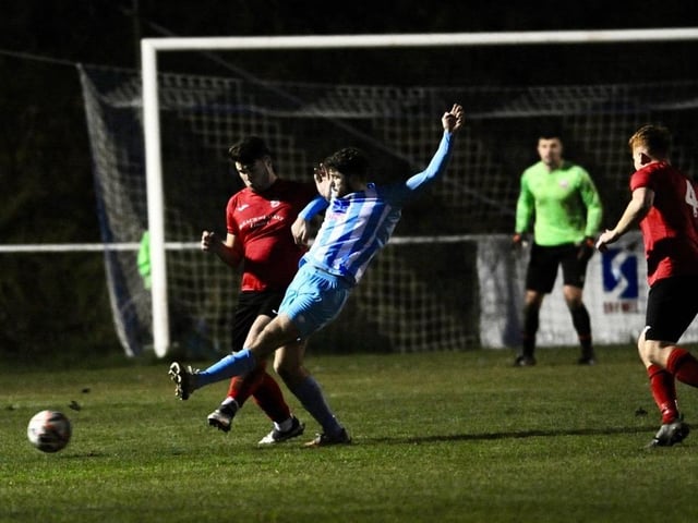 Action from Worthing United v Arundel in the SCFL Division 1