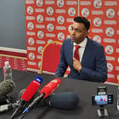 Crawley Town manager Kevin Betsy at his first press conference