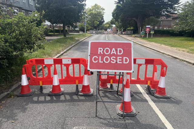 West Sussex Highways said these are ‘emergency SGN works’ – currently scheduled to end next Monday (July 3). Photo: Eddie Mitchell