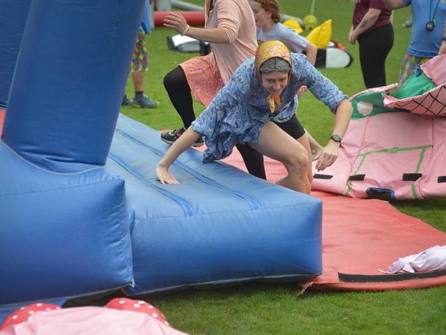 Hastings United's It's a Knockout at The Continental Pilot Field, Elphinstone Road, Hastings on June 1 2024.