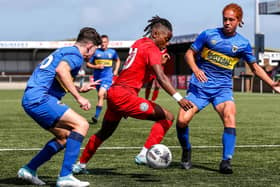 Eastbourne Borough have donr well in friendlies - like this one, in which they beat AFC Wimbledon | Picture: Lydia Redman