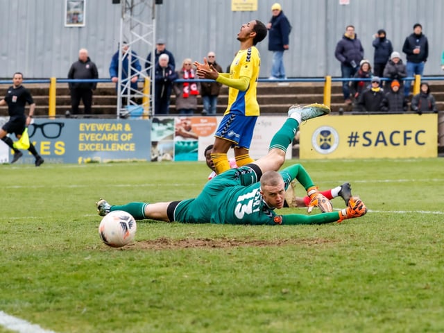 Eastbourne Borough recovered from 2-1 down at half-time to win 3-2 at St Albans City. Picture by Lydia Redman