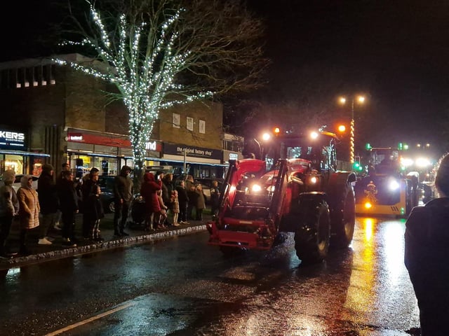 The Arundel Illuminated Tractor Run 2025 in Rustington, which it was visiting for the first time