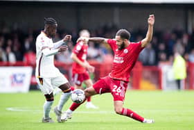 Jay Williams was outstanding for Crawley Town against Salford City on Saturday. Picture: Eva Gilbert