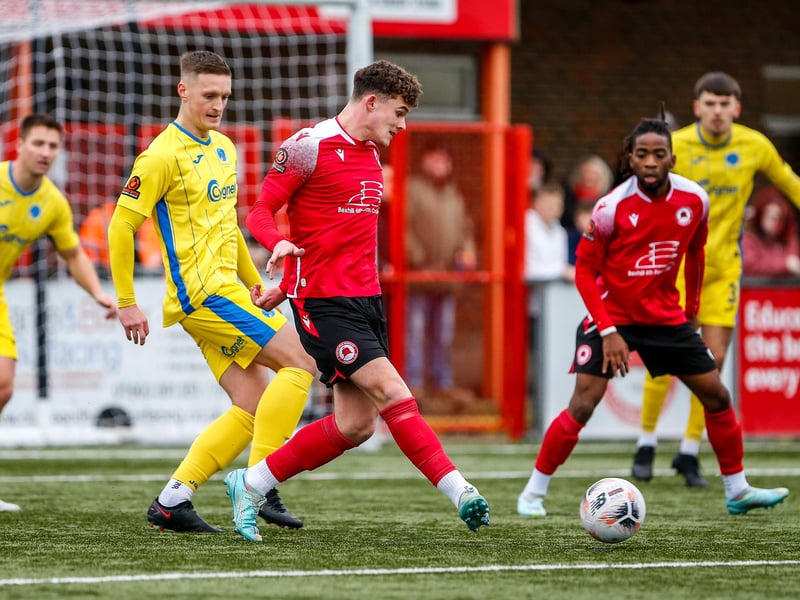 Action from Eastbourne Borough v Taunton Town at Priory Lane in National League South