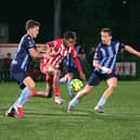 Steyning try to find a way past Crowborough | Picture by Max Spanner