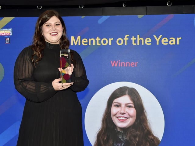Pictured is: Molly Newman of Silver Lining Convergence, winner of the Mentor of the Year award.
