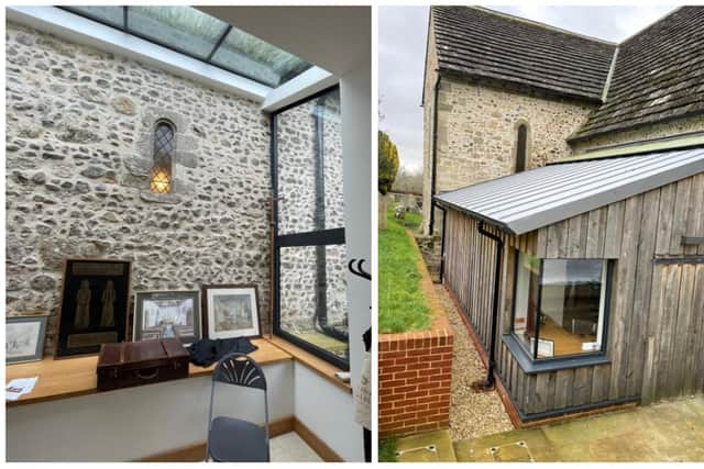 Interior and exterior of the new annexe