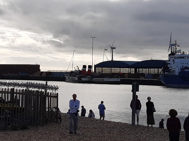 Amazing, stunning, emotional - the large crowd that stood on Kingston Beach to watch the world’s last seagoing paddle steamer make its inaugural visit to Shoreham was visibly moved by the sight of the Waverley making its way in and out of the harbour on Wednesday, September 13.