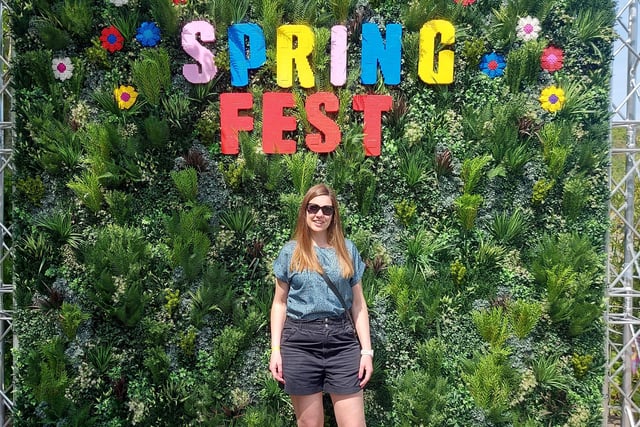 Katherine had as much fun at Legoland, which is currently hosting Springfest, as her children!
