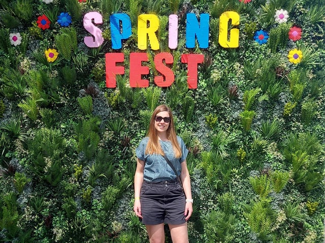 Katherine had as much fun at Legoland, which is currently hosting Springfest, as her children!