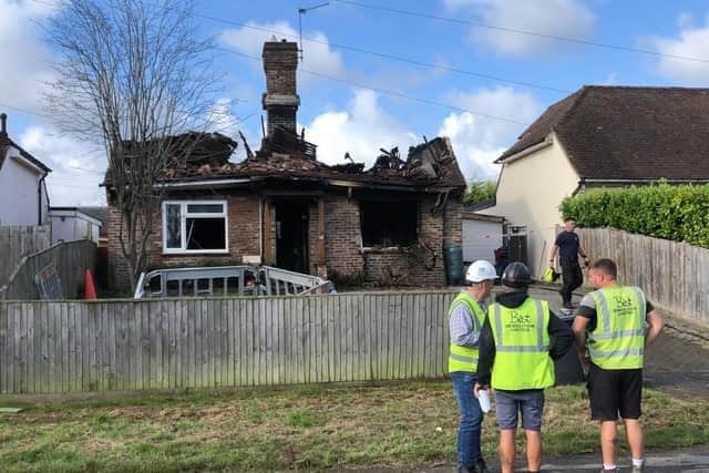 Police are appealing for witnesses following a serious house fire in Hailsham. Picture: Contributed