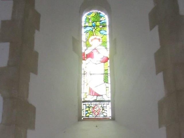 The church has stained glass windows dedicated to the Rev John Blake Honnywill, who was vicar for 20 years