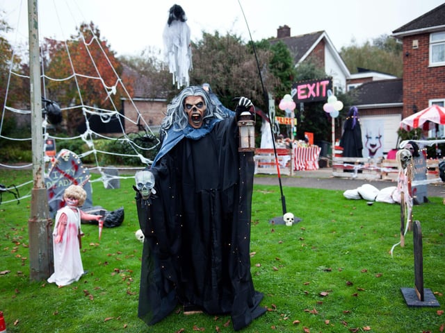 Halloween house at 5 Gillsmans Park, St Leonards, in aid of St Michael's Hospice. Photo by Frank Copper.
