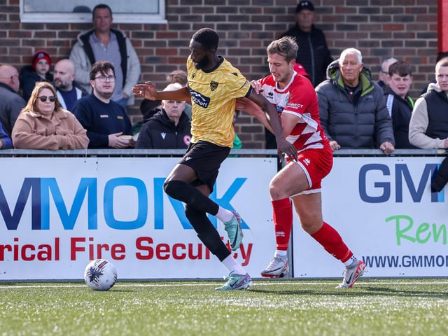 Action from Eastbourne Borough's 5-1 home loss to Maidstone in the National League South