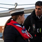 Rishi Sunak visits Sea Scouts at Shoreham Port.