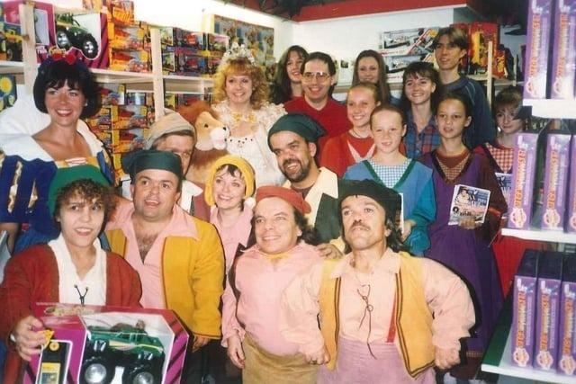 Stars from the local pantomime in the 1980s.