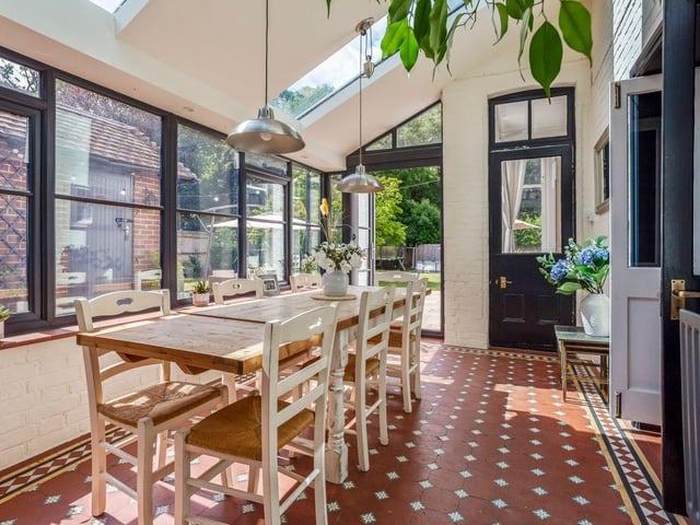A conservatory gives you even more space to enjoy the West Sussex sun.