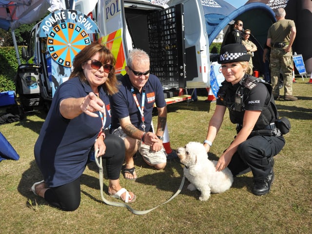 Start of Airbourne 2024 on August 15 in Eastbourne - Static displays on Western Lawns as the event opened to the public.