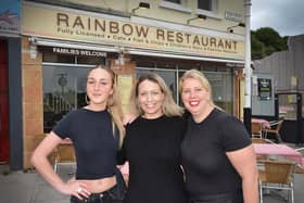 The Rainbow Restaurant in Hastings has reopened. L-R: Oenone, Becky and Katrina.