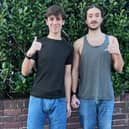 Peter Nagle and Woody Wall ahead of the Hastings Half Marathon, where they will run the race in jeans to raise money for Andy’s Man Club.
