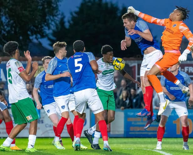 Rocks pressure against Pompey last summer | Picture: Lyn Phillips