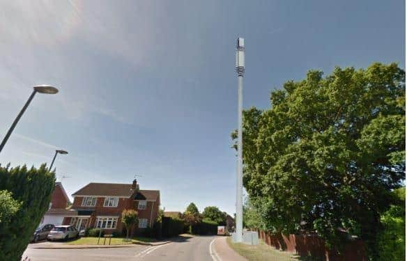Residents' image of how they think the new 5G phone mast would look