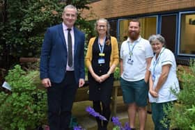 Bernie O’Reilly, the new Chief Executive of the Health and Care Professions Council, visited Allied Health Professional colleagues at Eastbourne to talk with them about their work here at the trust and celebrate their achievements in delivering and improving care. Picture: East Sussex NHS Trust