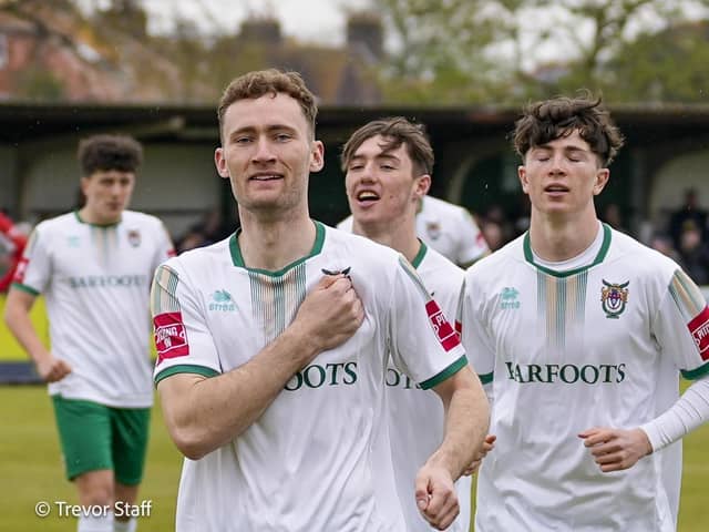 The Rocks on their way to a 4-0 final-day win v Folkestone - now Robbie Blake is plotting for next season | Picture: Trevor Staff