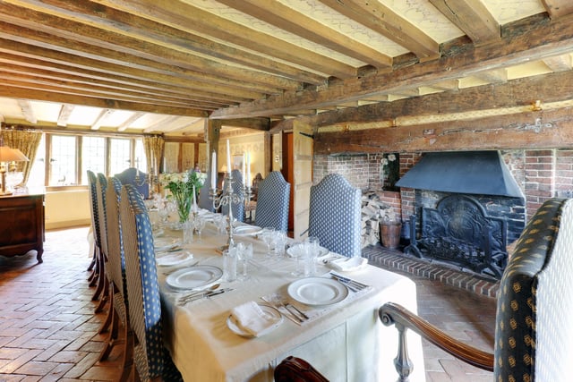 The large dining room is ideal for entertaining family and friends