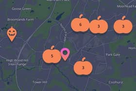Trick or treat map, Horsham. Picture courtesy of trickortreatmap.com