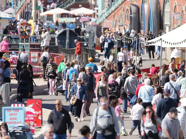 Brighton beach is busy in the welcome Easter sunshine
