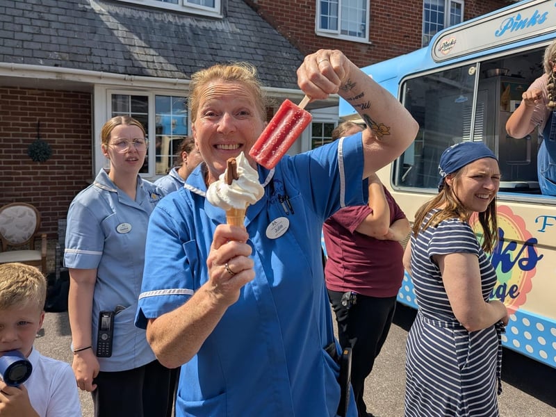 Residents, staff, families, the local GP surgery and visiting contractors all enjoyed a fantastic treat