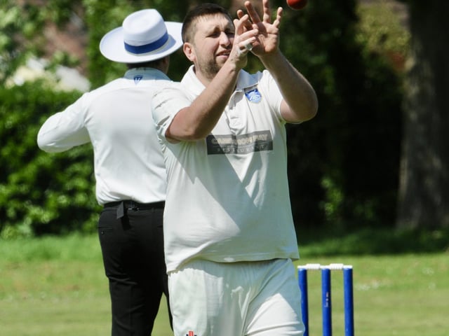 Action from Goring CC v Pagham CC in Division 3 West of the Sussex Cricket League