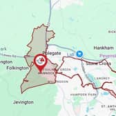 The outage illustrated by South East Water. Photo: AquAlerter