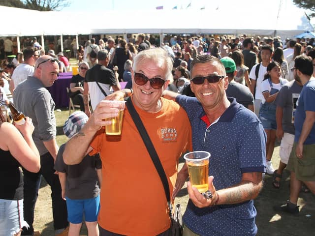 Worthing Food and Drink Festival in 2019, with Phil Gilbert, left, and Clive Cobb