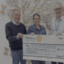 From left: Martin Wellings, Event Organiser; Danielle Curtis, Community Nurse Specialist; Colin Twomey CEO; James Hookway, President of the Rotary Club of Eastbourne AM. Photo: contributed