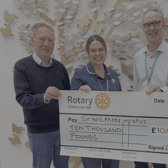From left: Martin Wellings, Event Organiser; Danielle Curtis, Community Nurse Specialist; Colin Twomey CEO; James Hookway, President of the Rotary Club of Eastbourne AM. Photo: contributed