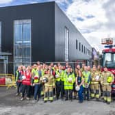 A special ceremony has been held to mark a milestone moment in the construction of Horsham's new fire stationa and training centre