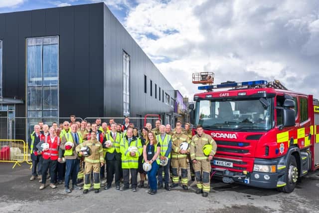 A special ceremony has been held to mark a milestone moment in the construction of Horsham's new fire stationa and training centre