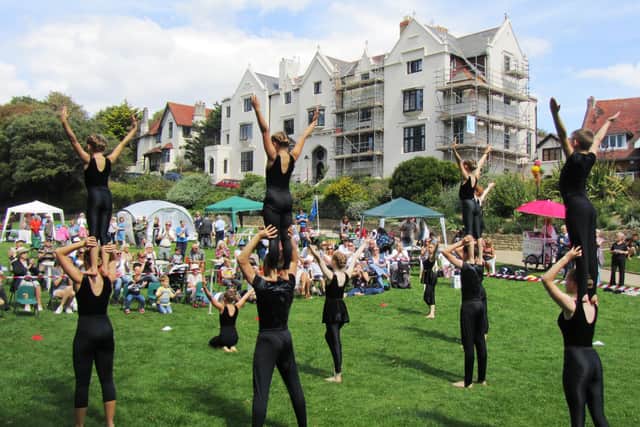 Acromax group performing at an earlier festival. Pic by Tim Miller