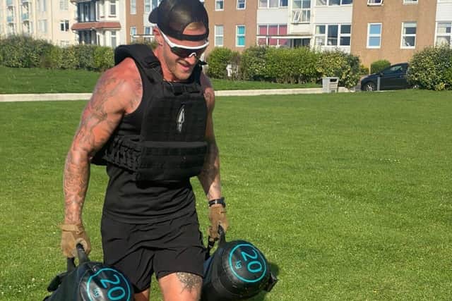 Darren Clark completed 24 workouts in 24 hours on Bexhill seafront