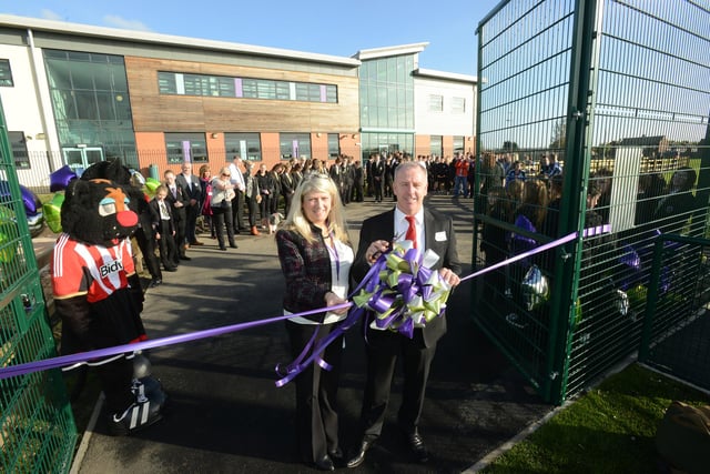 Kevin was pictured at Castleview Academy where he opened the new football pitches at the school in 2014. Were you there?
