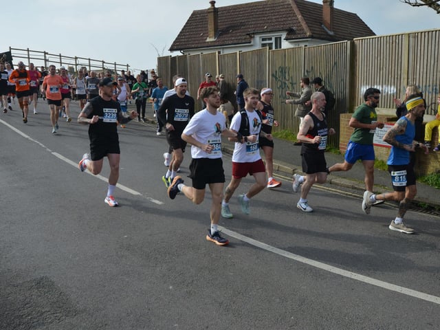 Action in the 2026 Hastings Half Marathon